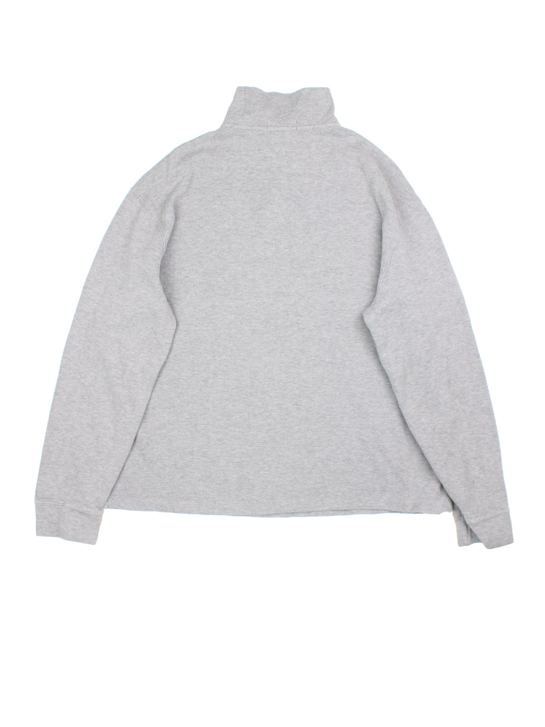 Ralph Lauren 1/4 Zip Jumper in a grey colourway, with embroidered logo on front.