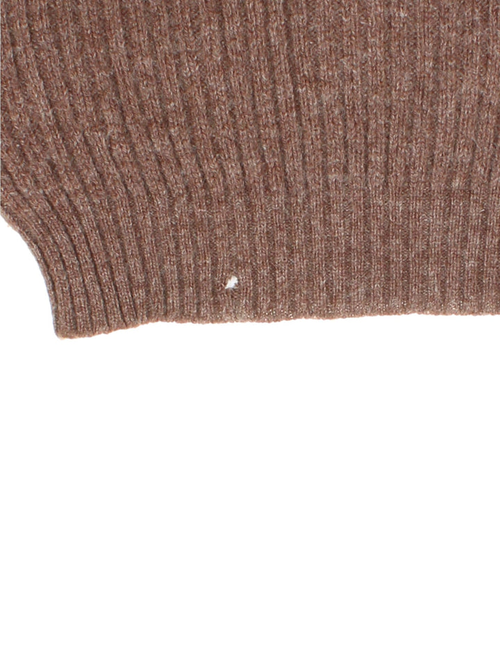 Yves Saint Laurent Jumper in a brown colourway. Crewneck neck, ribbed and cuffed hems.