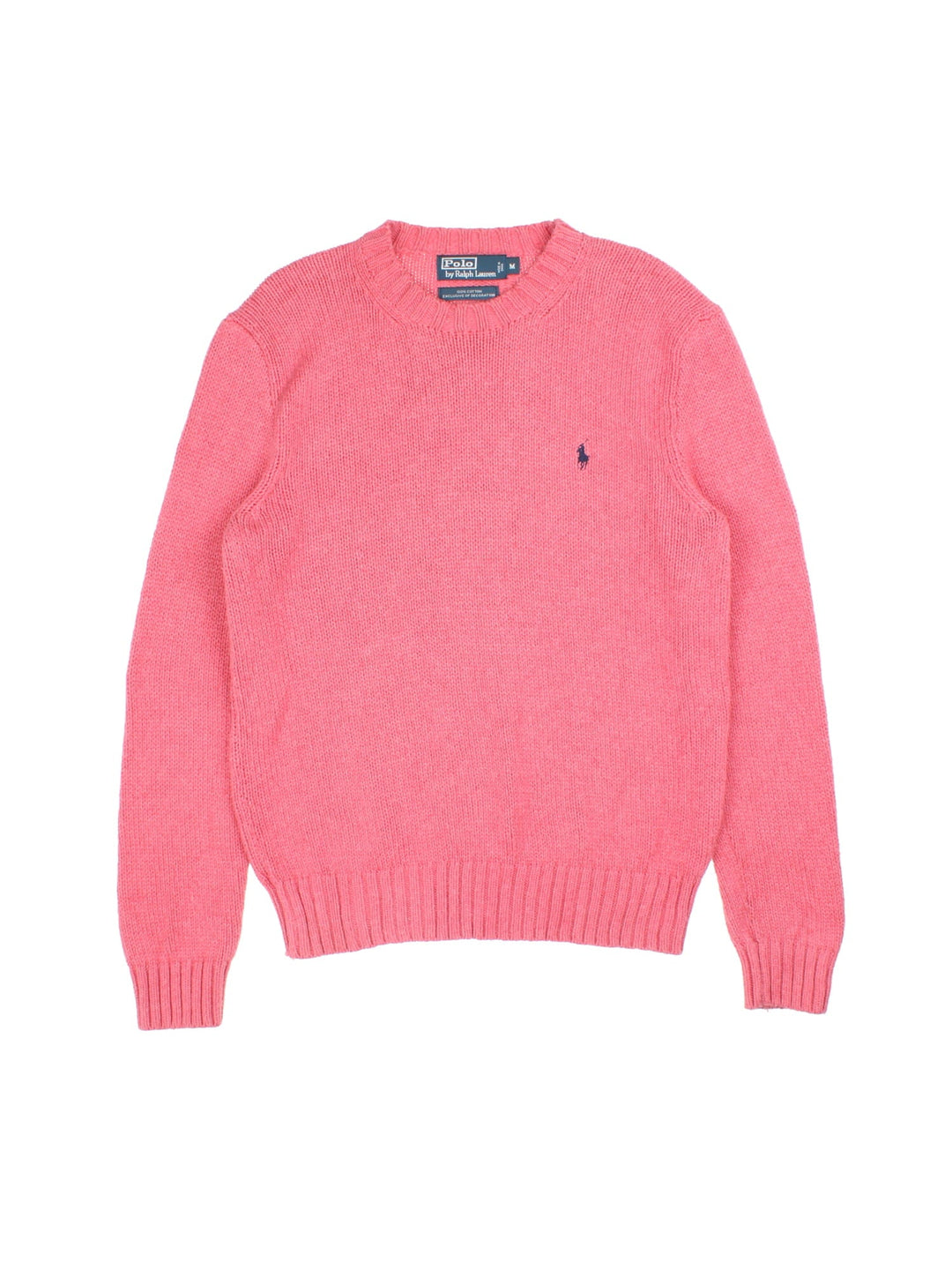 Ralph Lauren Sweater in a pink colourway with classic embroided logo on the front.