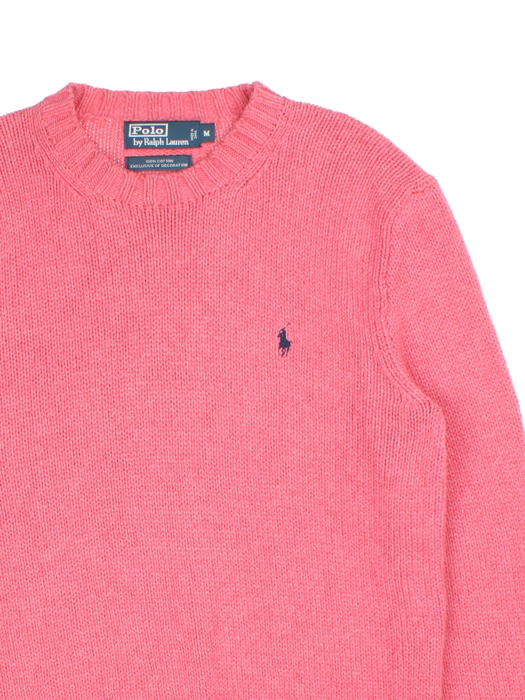 Ralph Lauren Sweater in a pink colourway with classic embroided logo on the front.