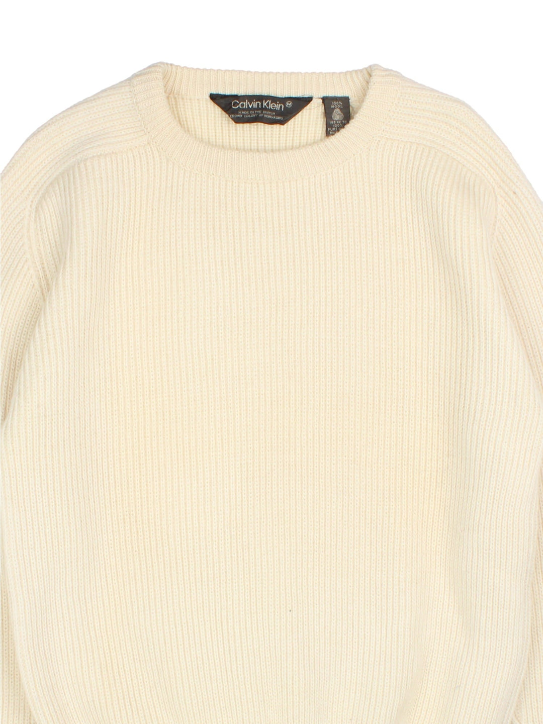 Vintage Calvin Klein jumper in a tan colourway, made with 100% pure wool.