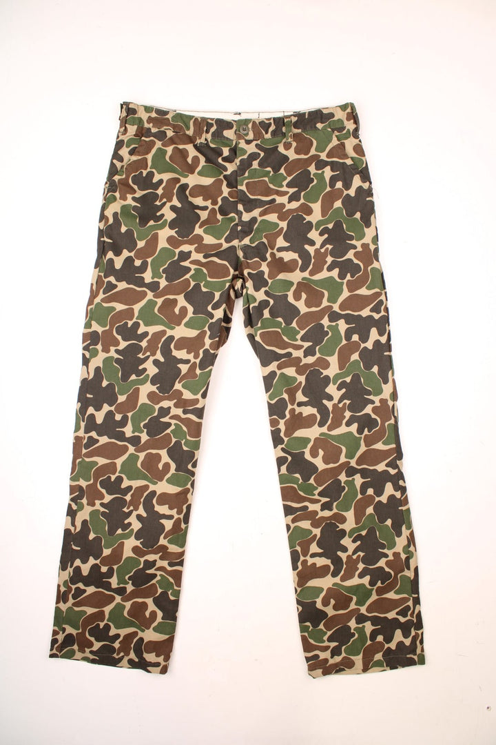 Vintage Saftbak camouflage workwear trousers with adjustable waist loops