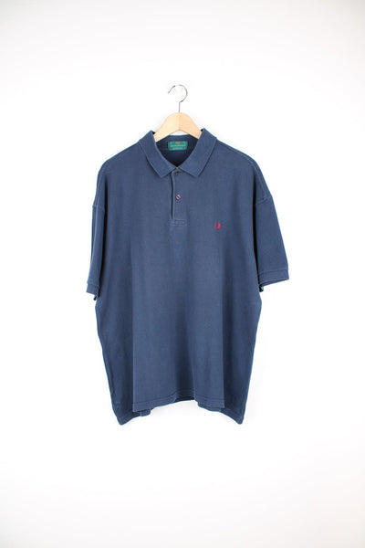 Blue and red Fred Perry Polo Shirt with embroidered logo on the chest.