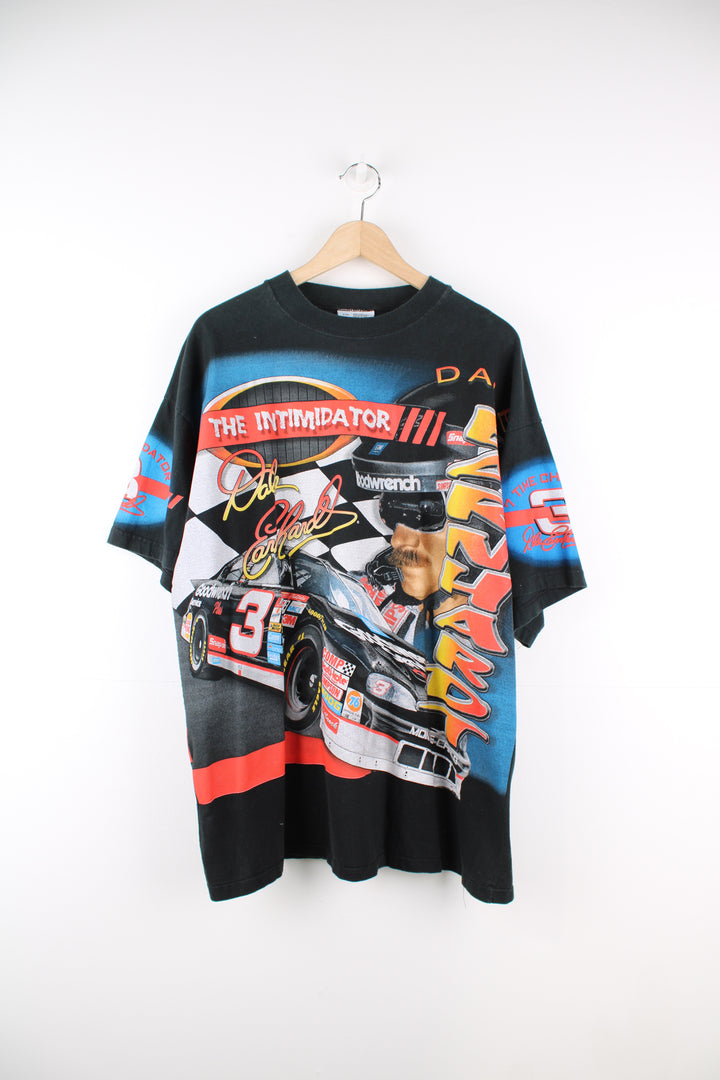 Vintage made in the USA NASCAR's Dale Earnhardt 'The Intimidator' all over print graphic t-shirt by Chase Authentic's 