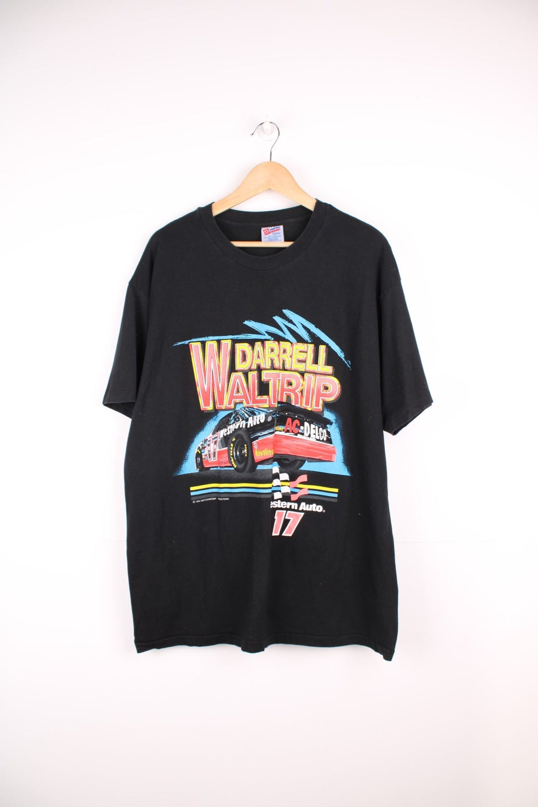 Vintage 1994 Darrell Waltrip single stitch T-Shirt with large graphic print on the front.