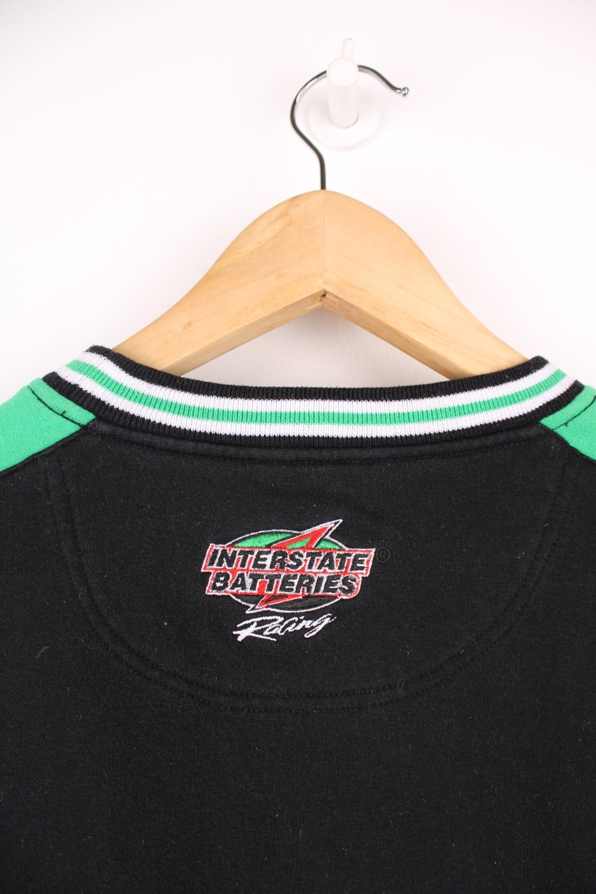 NASCAR, Chase Authentics, Labonte 18 crew neck sweatshirt in black, green and red.