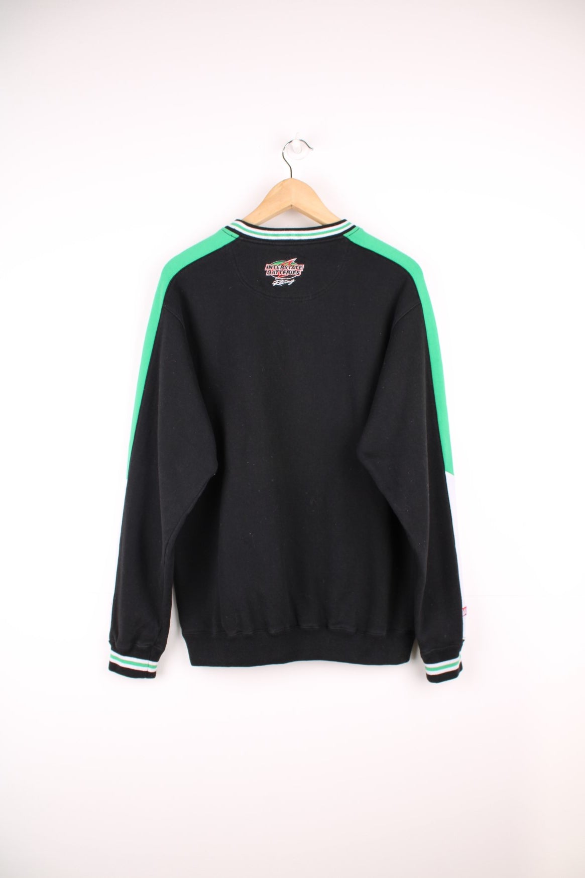 NASCAR, Chase Authentics, Labonte 18 crew neck sweatshirt in black, green and red.