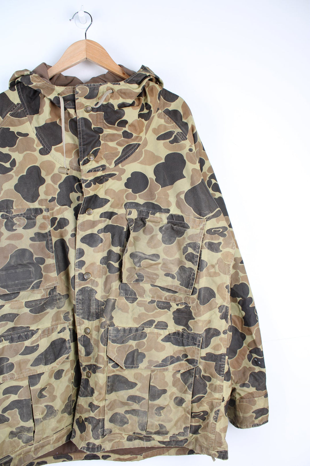 Vintage Columbia camo hooded gore-tex jacket.  