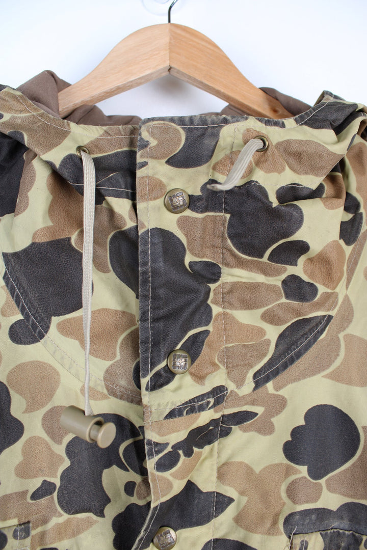 Vintage Columbia camo hooded gore-tex jacket.  