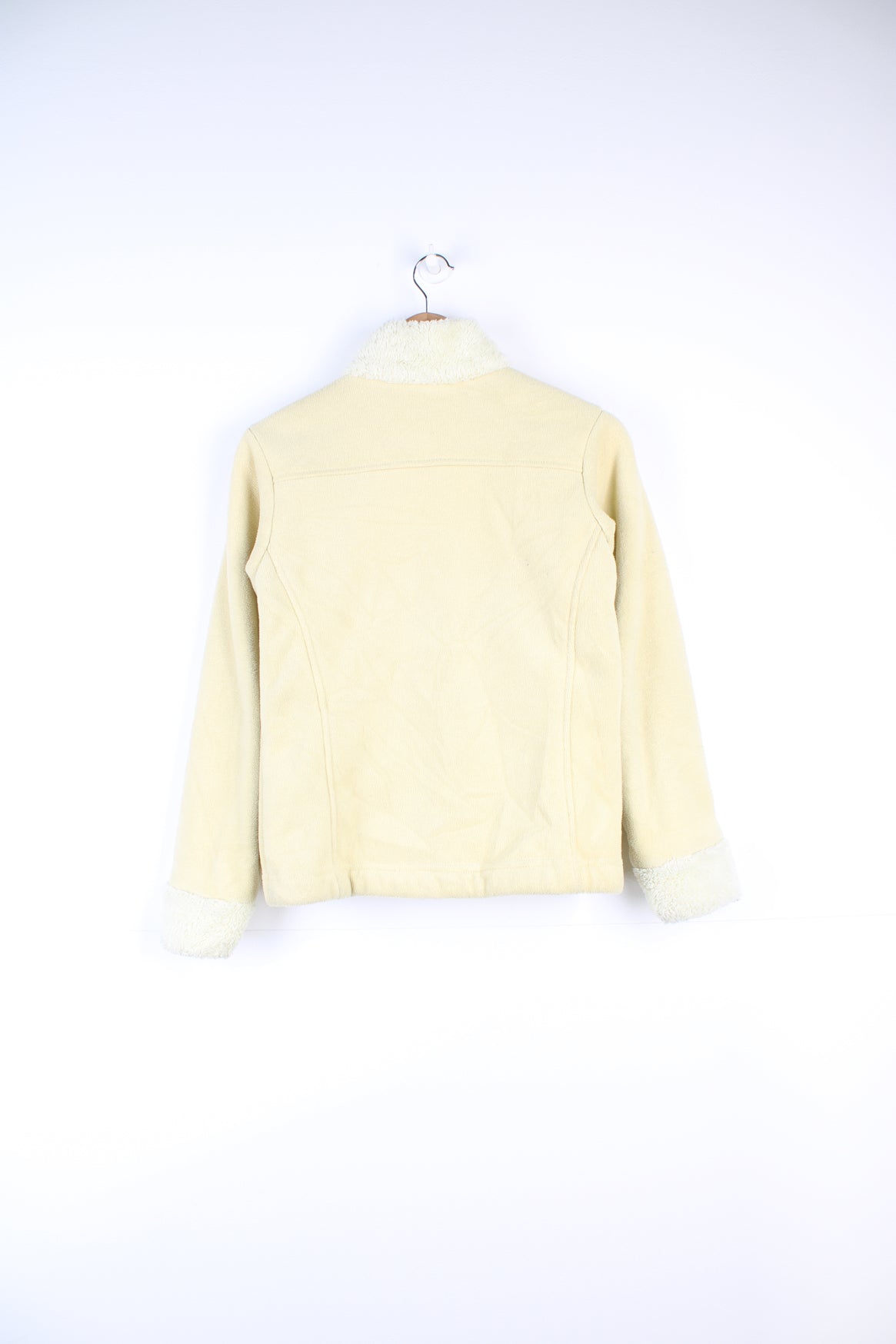 Patagonia Synchilla zip through fleece in yellow. 