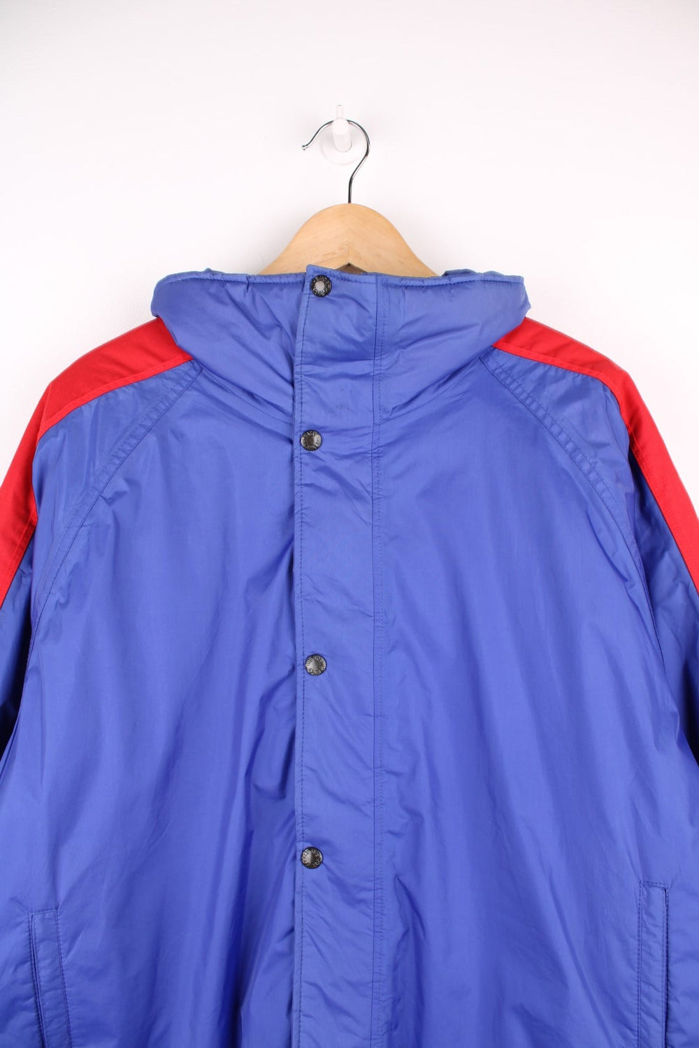 Vintage 1990's The North Face 'Extreme' padded Gore-Text jacket in a purple/blue colour way. Made in the USA . features embroidered logo on the shoulder