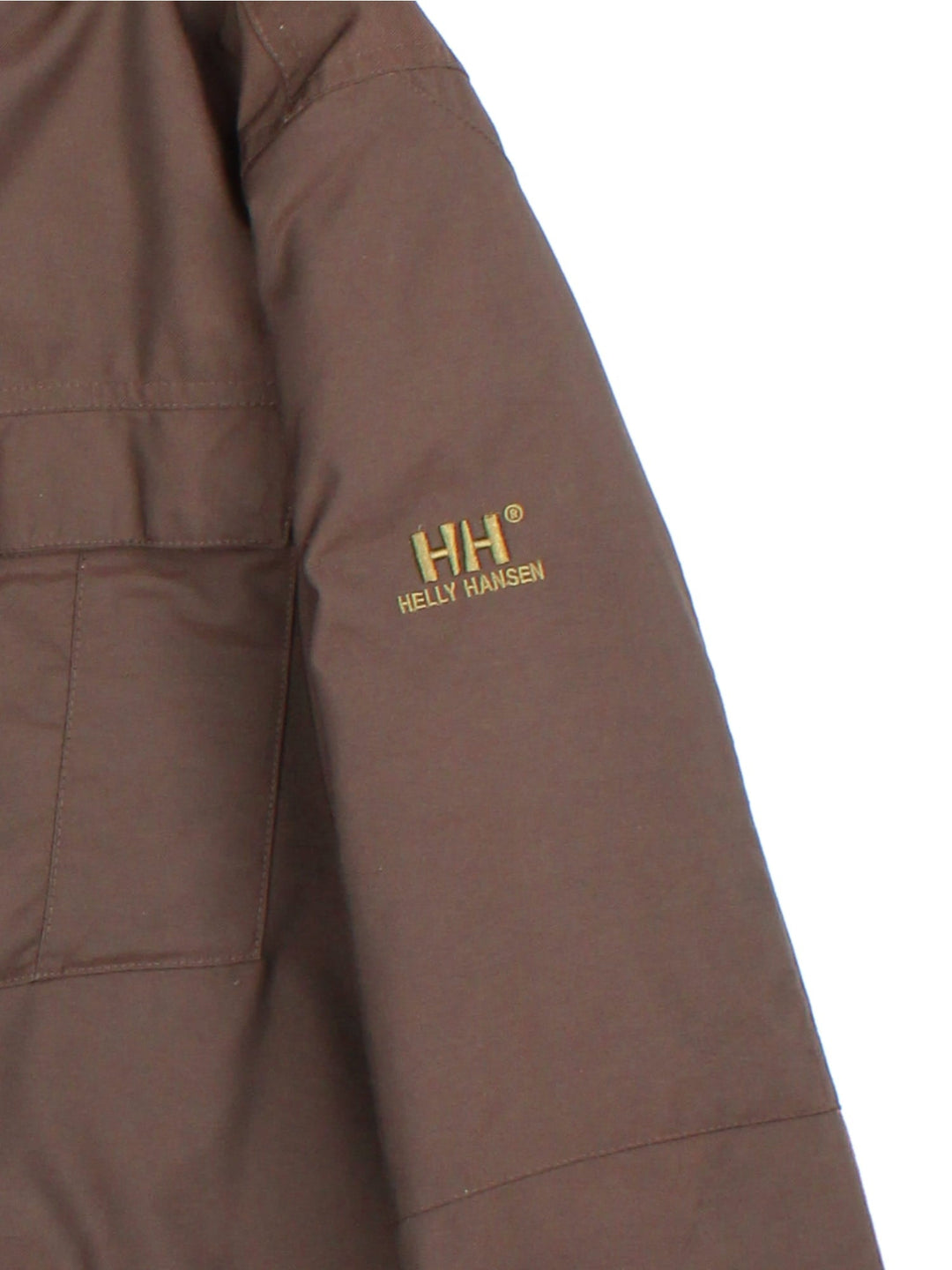 Helly Hansen Jacket in a brown colourway. Has multiple pockets, full zip closure and insulated with a quilted lining. Has the logo on the left sleeve.