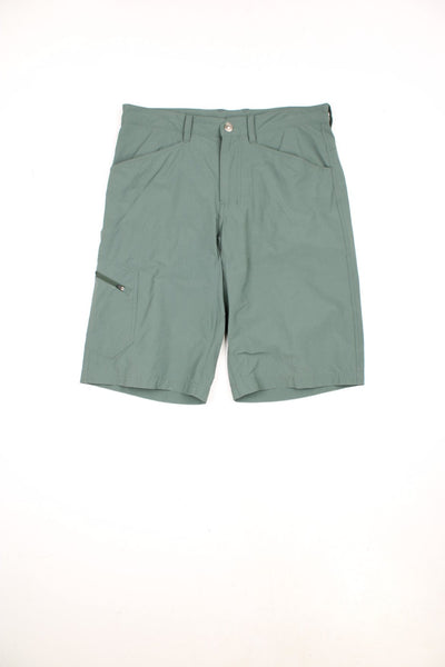 Patagonia shorts with multiple pockets and embroidered logo on the back.