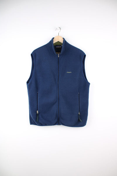 Vintage Patagonia Synchilla fleece zip through gilet. Features embroidered logo on the chest. 