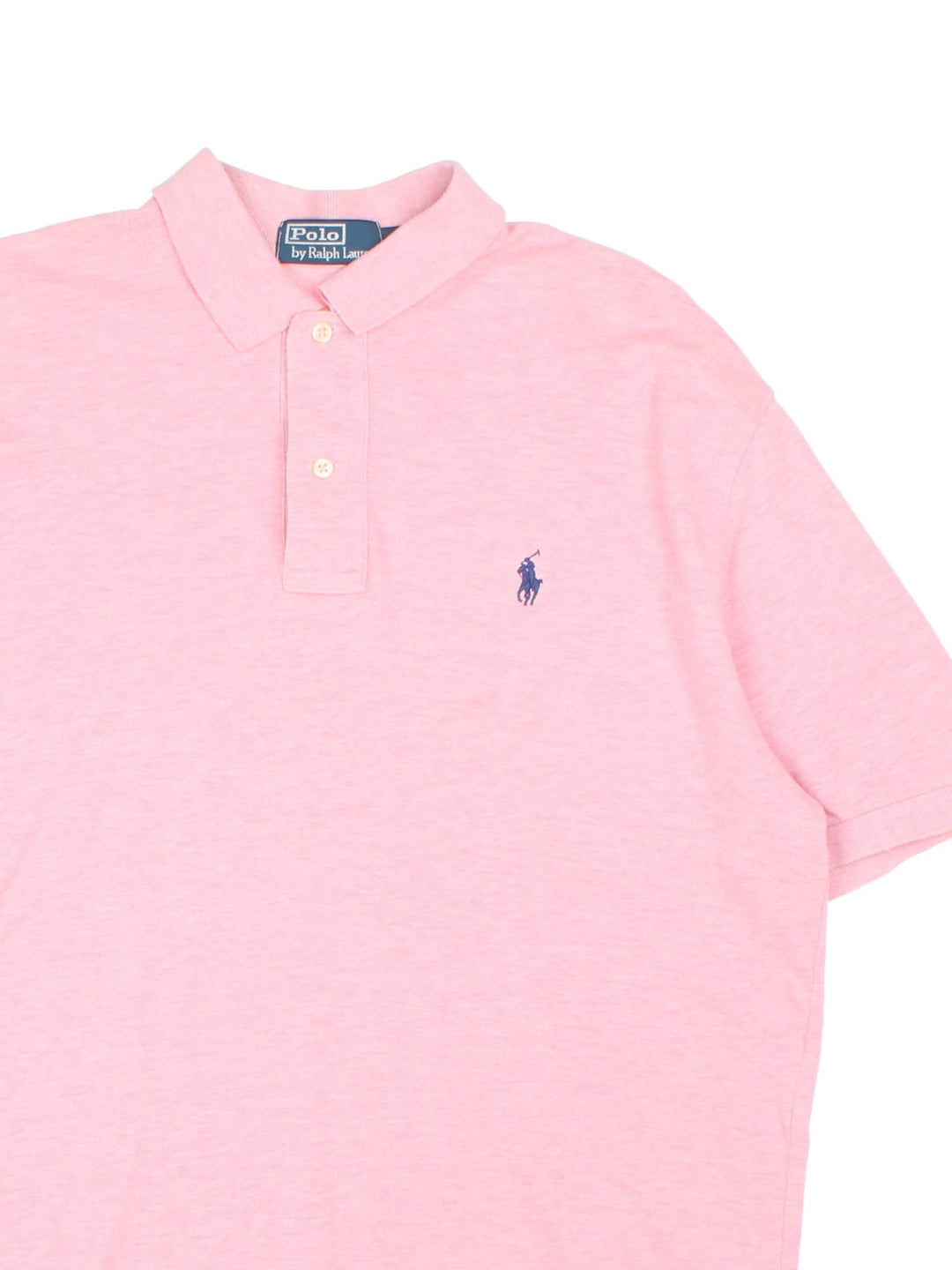 Vintage Ralph Lauren Polo Shirt in a pink colourway with the logo embroidered on the front.