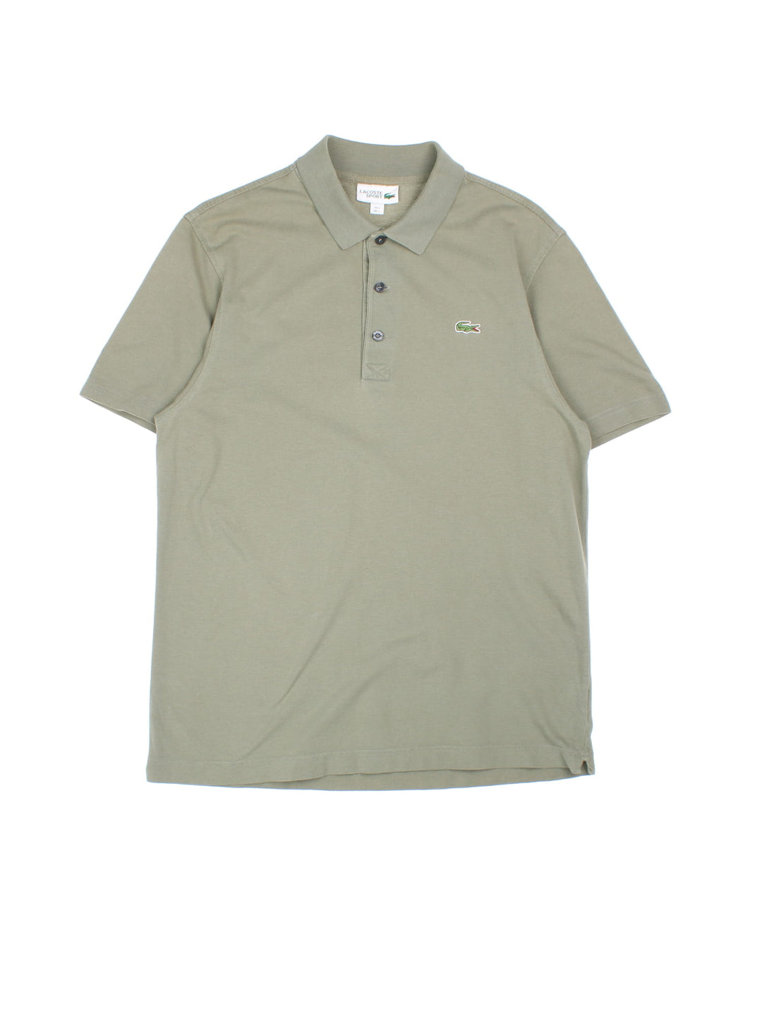 Lacoste Polo Shirt in a khaki green colourway with the logo embroidered on the front.