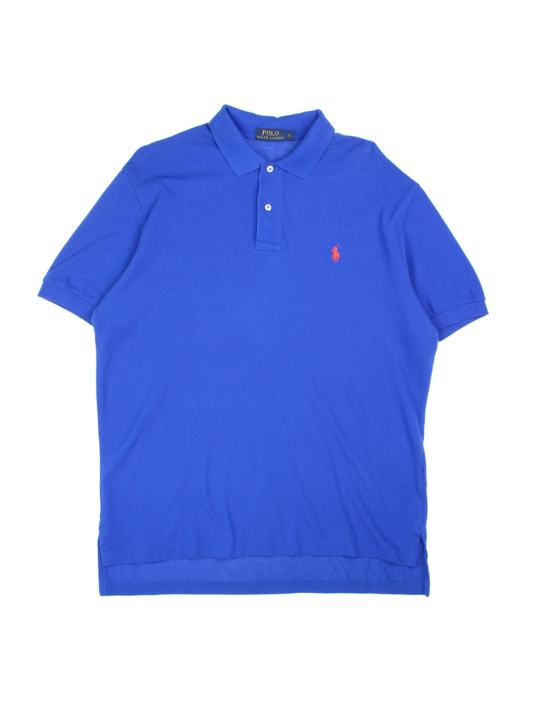 Ralph Lauren Polo Shirt in a blue colourway with the logo embroidered on the front.