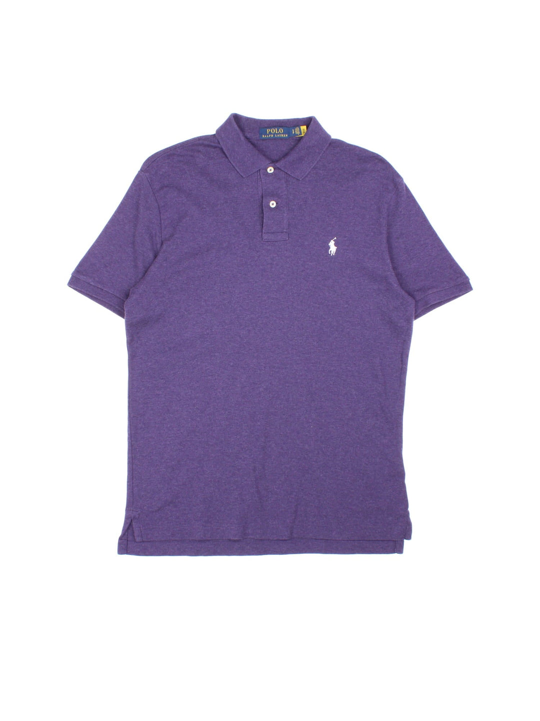 Ralph Lauren Polo Shirt in a purple colourway with the logo embroidered on the front.