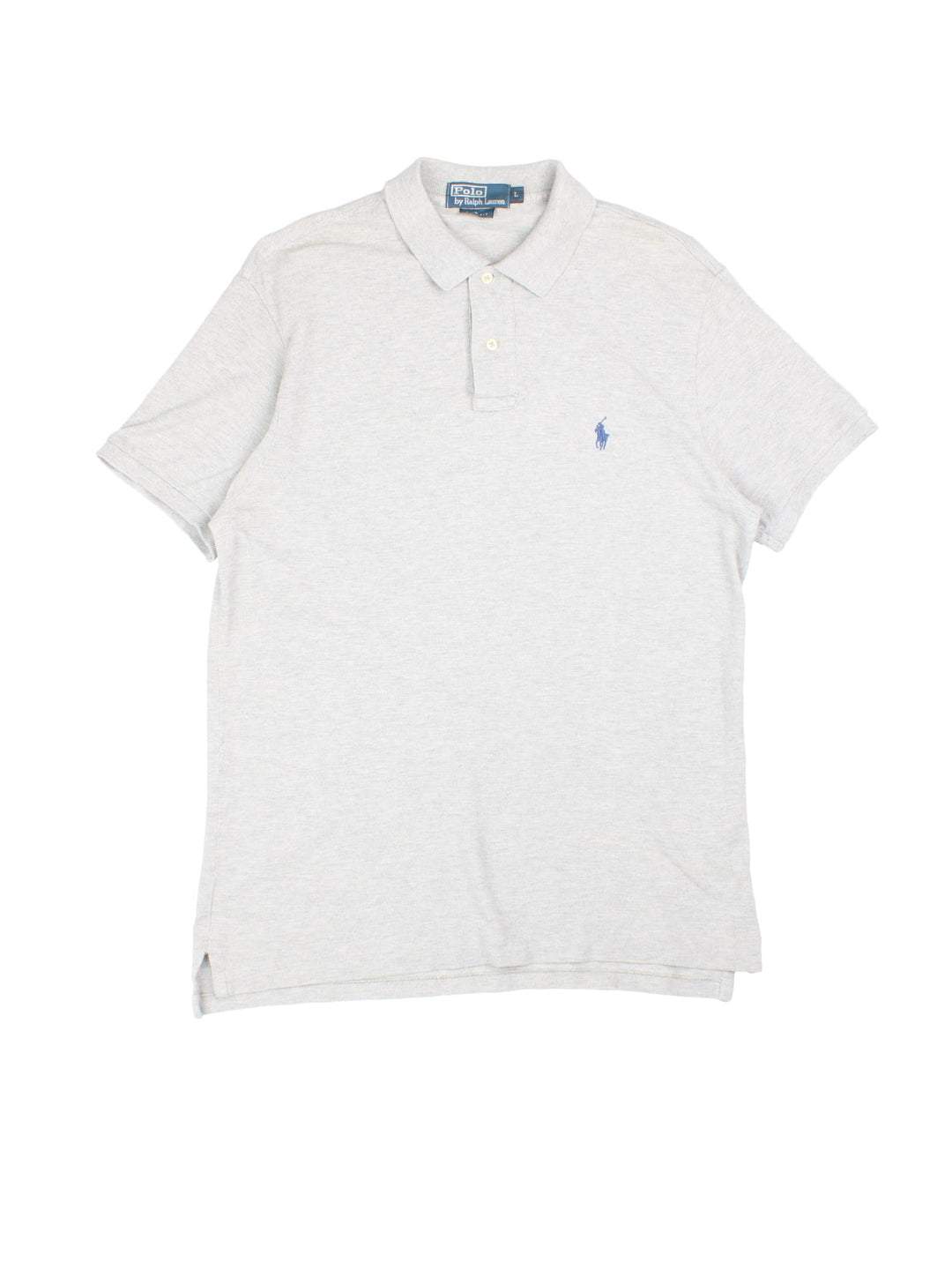 Ralph Lauren Polo Shirt in a grey colourway with the logo embroidered on the front.