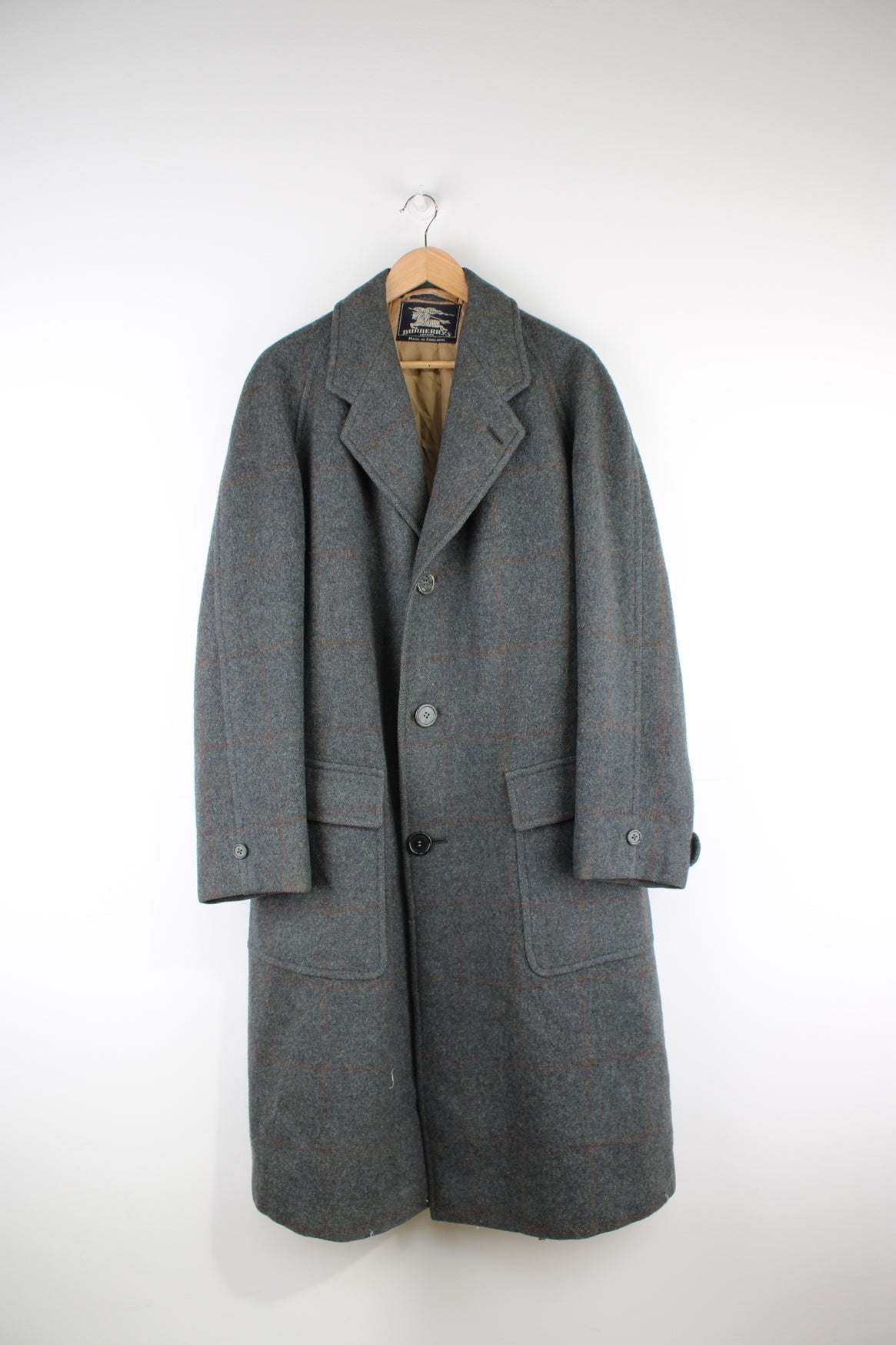 Vintage Burberry grey wool, made in England with pre 90&