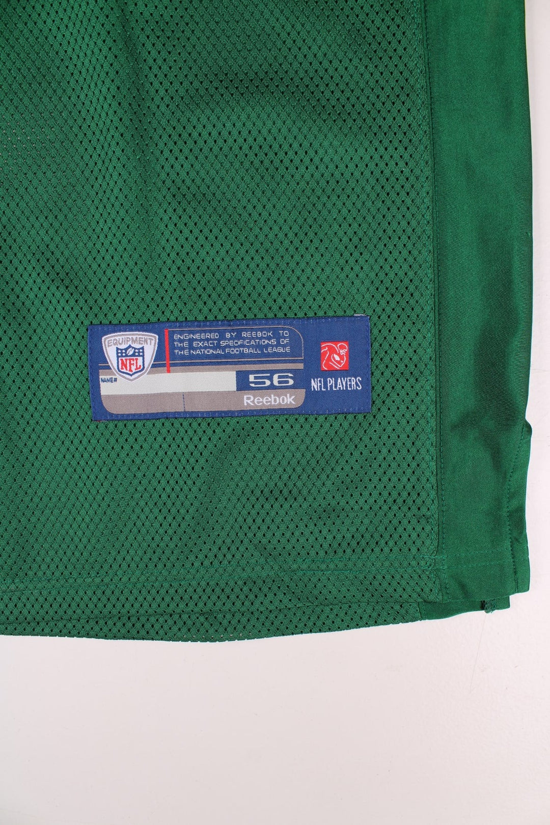 New York Jets NFL LaDainian Tomlinson Jersey in the green and white kit colourway, features embroidered logos and badge on the front, and Tomlinson 21 on the back.