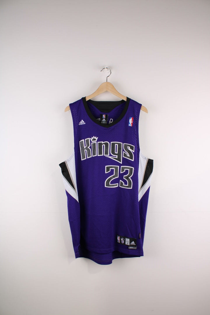 Vintage Sacramento Kings #23 Martin NBA jersey in purple with black and white accents and embroidered crown logos.