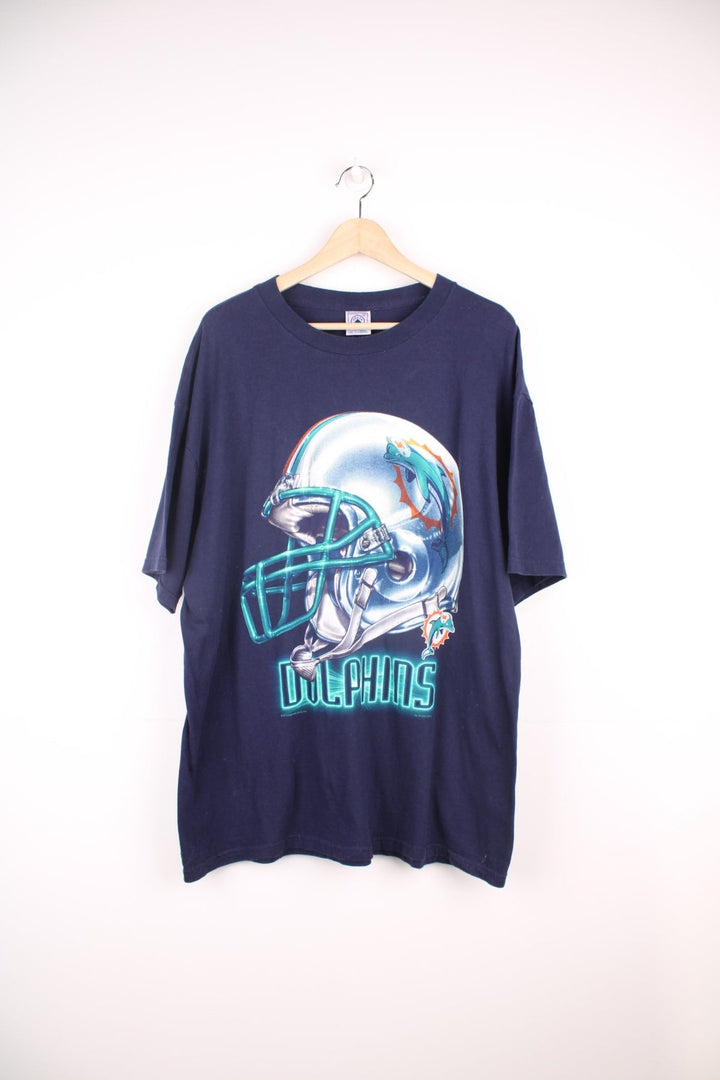 Miami Dolphins 2001 helmet T-Shirt in blue.