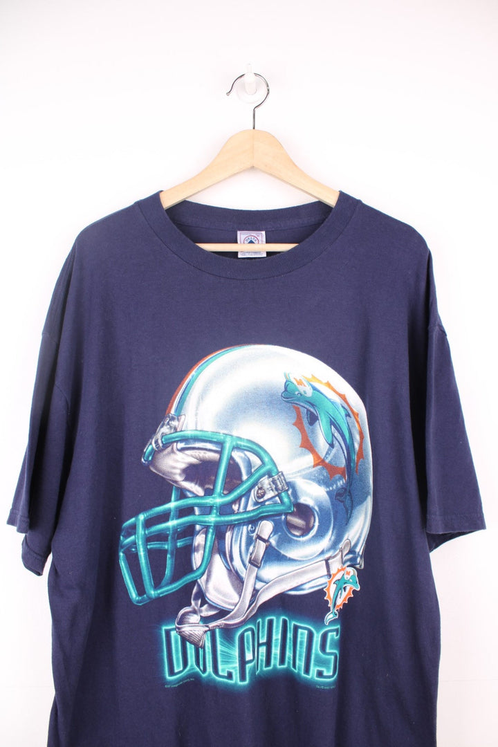 Miami Dolphins 2001 helmet T-Shirt in blue.