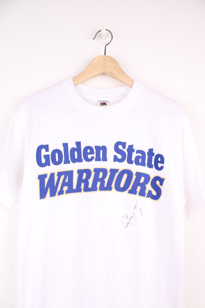 Vintage 90s Golden State Warriors single stitch T-Shirt with Tim Hardaway signature under the print.