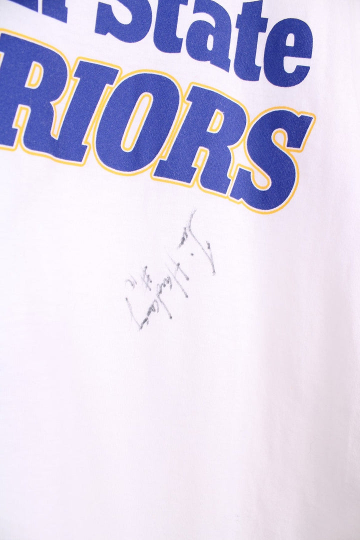 Vintage 90s Golden State Warriors single stitch T-Shirt with Tim Hardaway signature under the print.