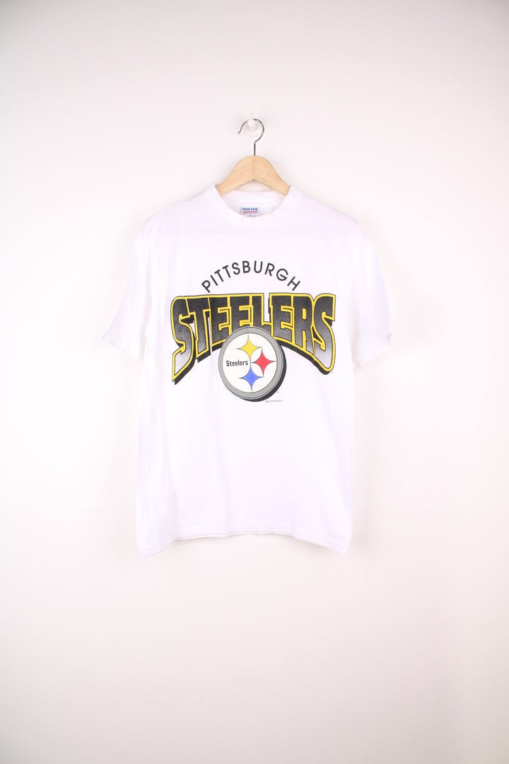 Vintage 1994 Pittsburgh Steelers single stitch T-Shirt with print across the chest.