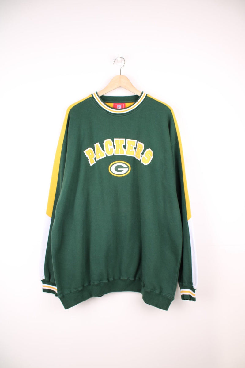 Green Bay Packers sweatshirt with embroidered logo across the chest.