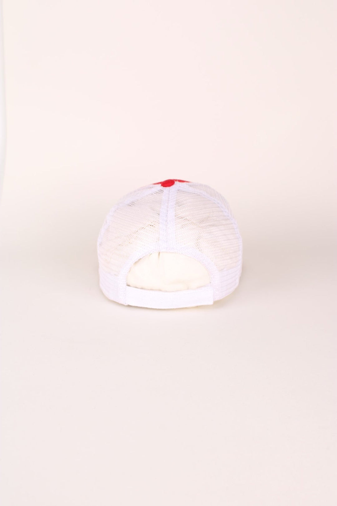 Vintage Louisville Bats Baseball cap in red and white with adjustable strap at the back.