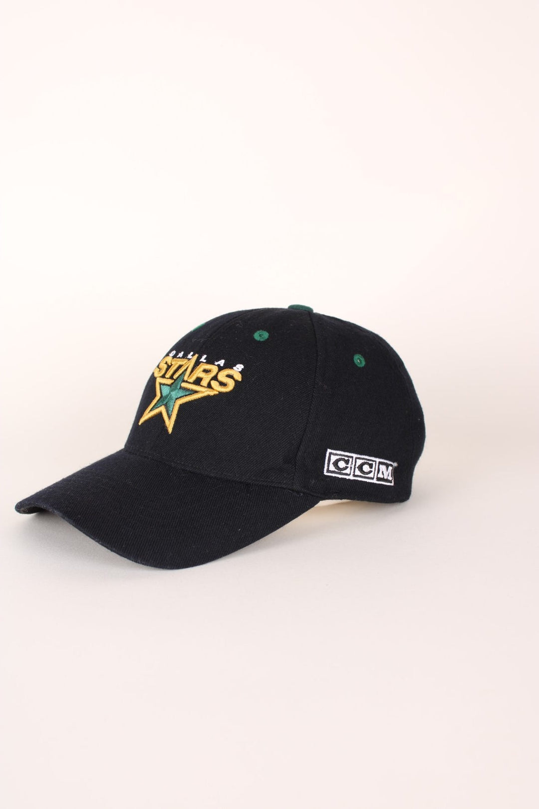 NHL CCM Dallas Stars Baseball Cap with embroidered logo and adjustable velcro strap.