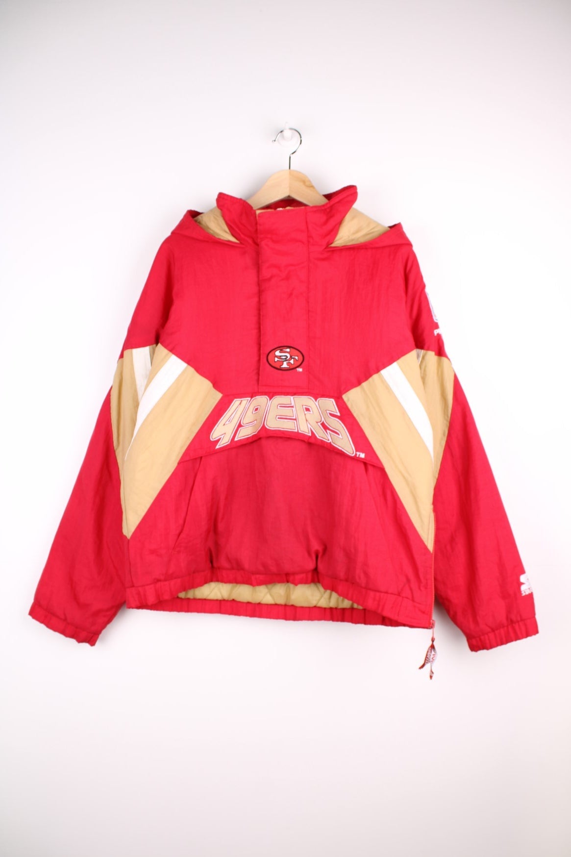 Vintage Starter San Francisco 49ers NFL Nylon Jacket Coat sold Men's Size XXL *READ*