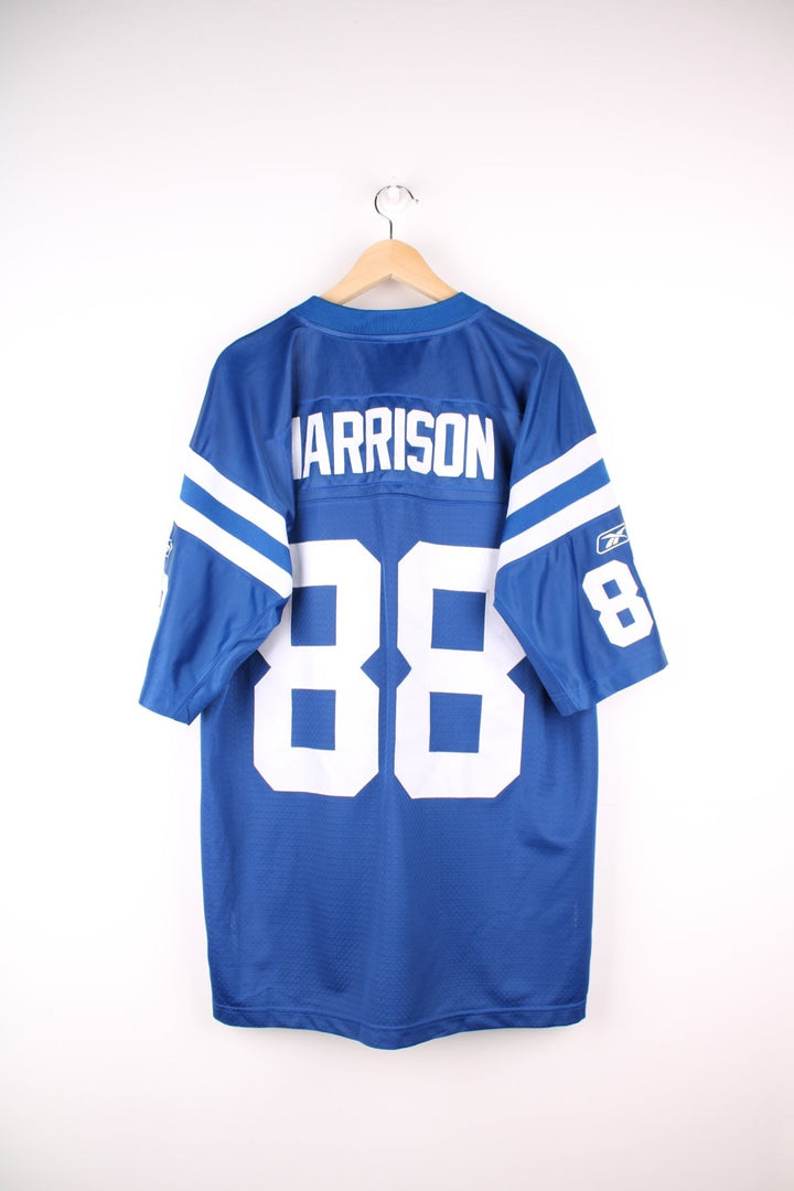 Indianapolis Colts NFL jersey in blue with white accents, embroidered logos and 88 printed on the front and back.