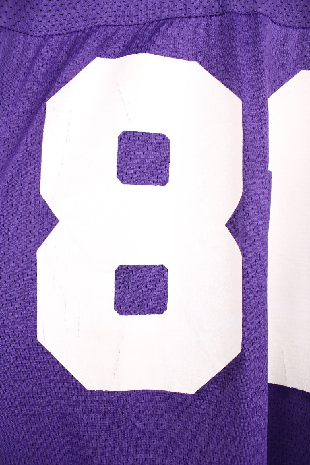  Champion Minnesota Vikings NFL jersey in purple with yellow and white accent stripes, an embroidered logo on the sleeve, and no.81 on the front, back and each sleeve.