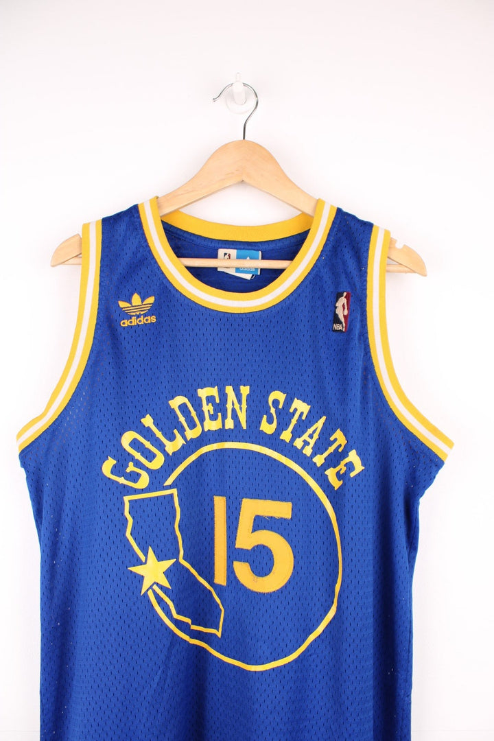 Golden State Warriors, Biedrins #15, Adidas NBA basketball jersey in a blue and yellow colourway.