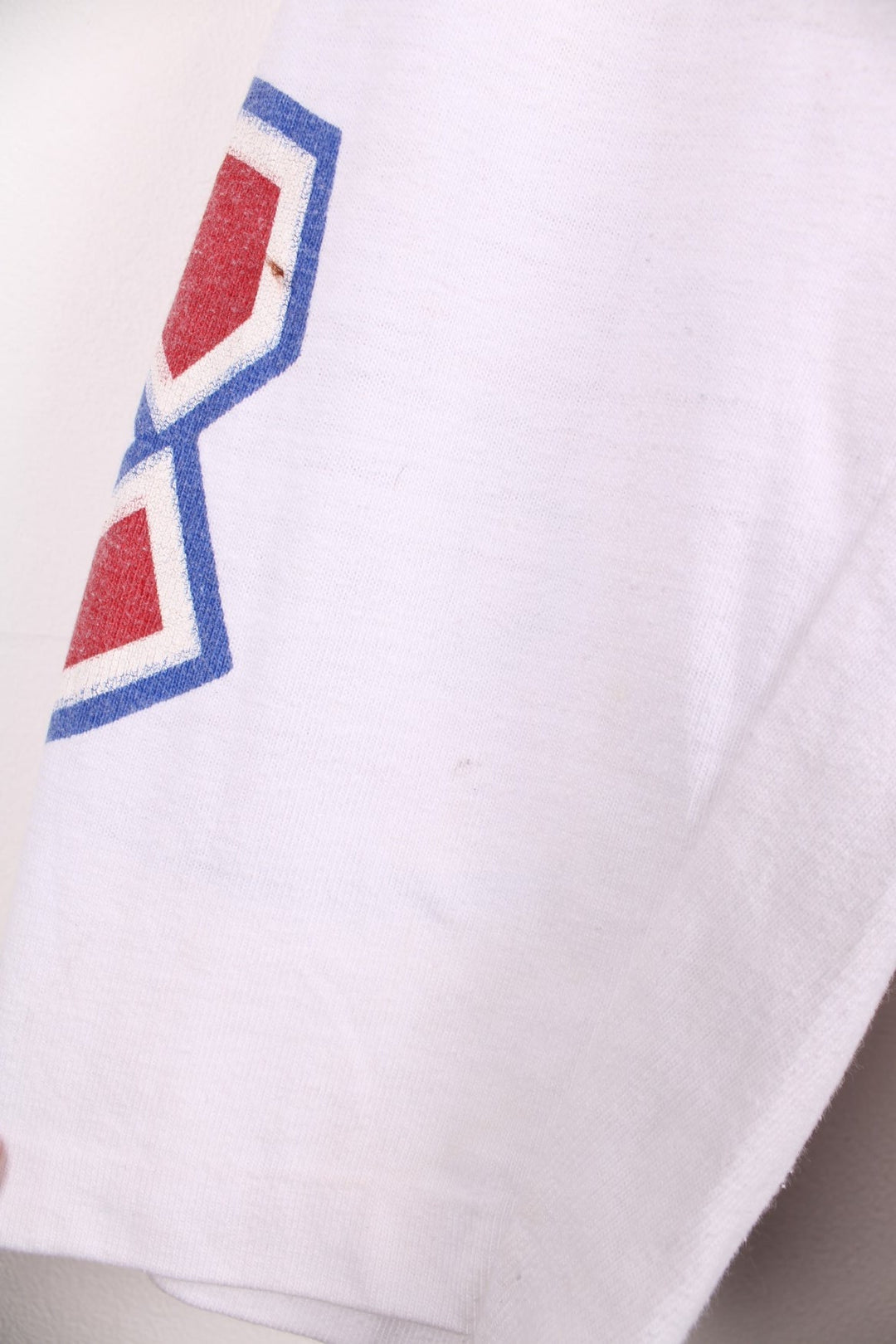 80's Montreal Canadiens Starter Champions Jersey in white with red and blue panels, Champion C logos throughout and trophy graphic on the back.