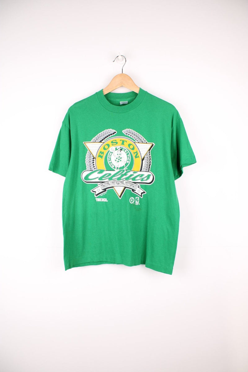 1992 Boston Celtics NBA T-Shirt in a green colourway with the team logo and spell out printed on the front. 