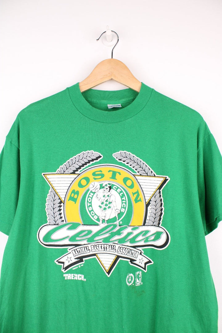 1992 Boston Celtics NBA T-Shirt in a green colourway with the team logo and spell out printed on the front. 