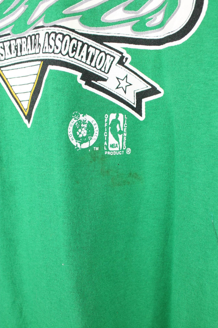 1992 Boston Celtics NBA T-Shirt in a green colourway with the team logo and spell out printed on the front. 