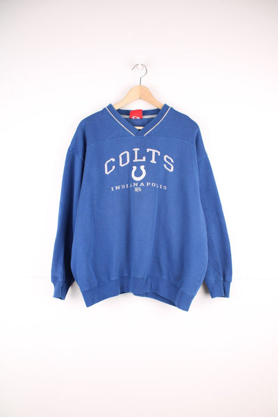 Indianapolis Colts blue sweatshirt with embroidered logo across the chest.