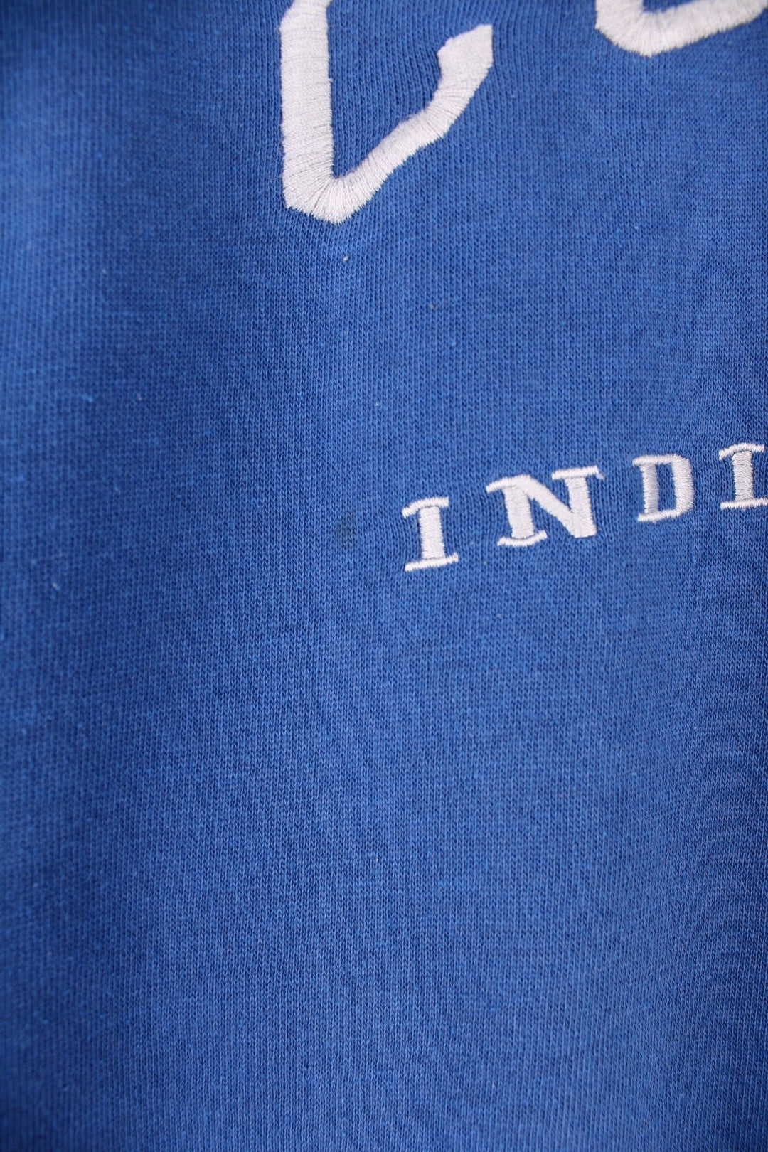 Indianapolis Colts blue sweatshirt with embroidered logo across the chest.