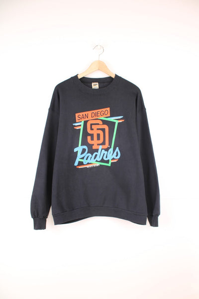 San Diego Padres crew neck sweatshirt with graphic print on the front. 