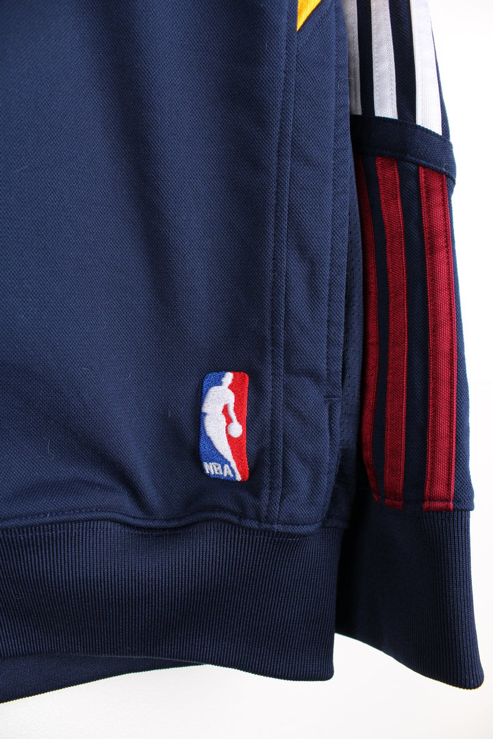 Cleveland Cavaliers navy blue zip through track top with embroidered spell-out branding across the front