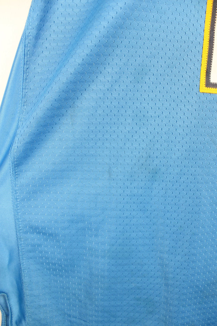 Philip Rivers x Los Angeles Chargers NFL Jersey in blue, by Reebok features embroidered lettering 