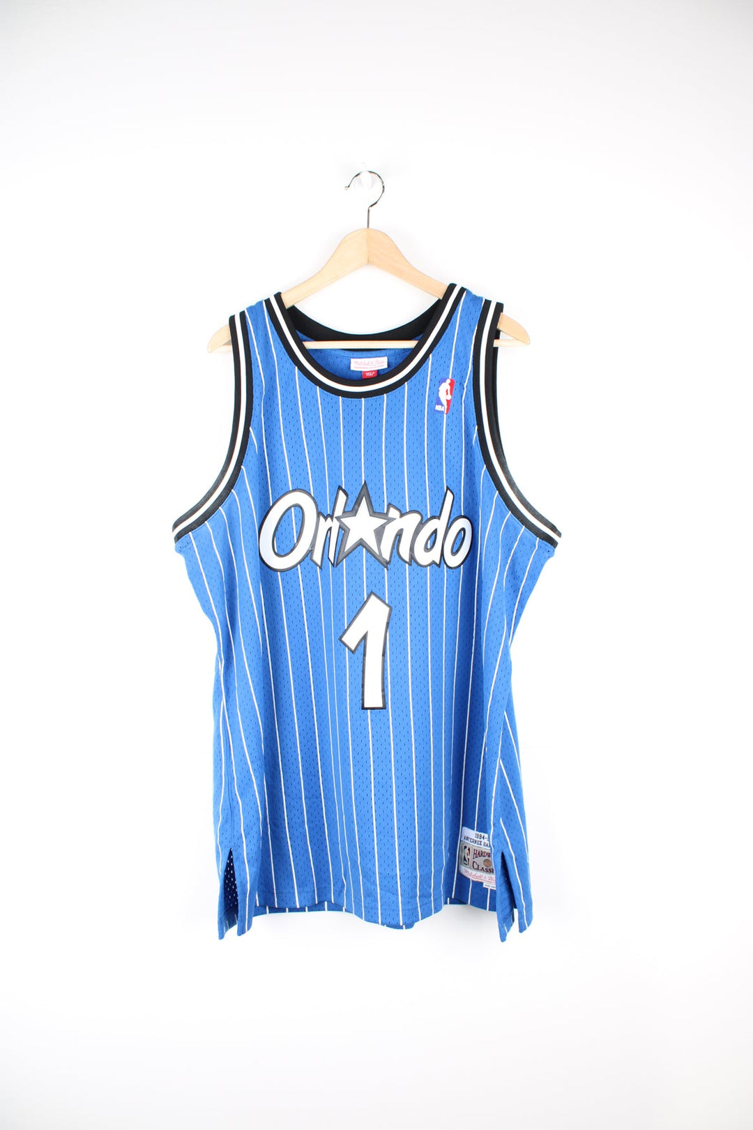 Anfree Hardway x Orlando Magic NBA jersey by Mitchell and Ness, features embroidered lettering 