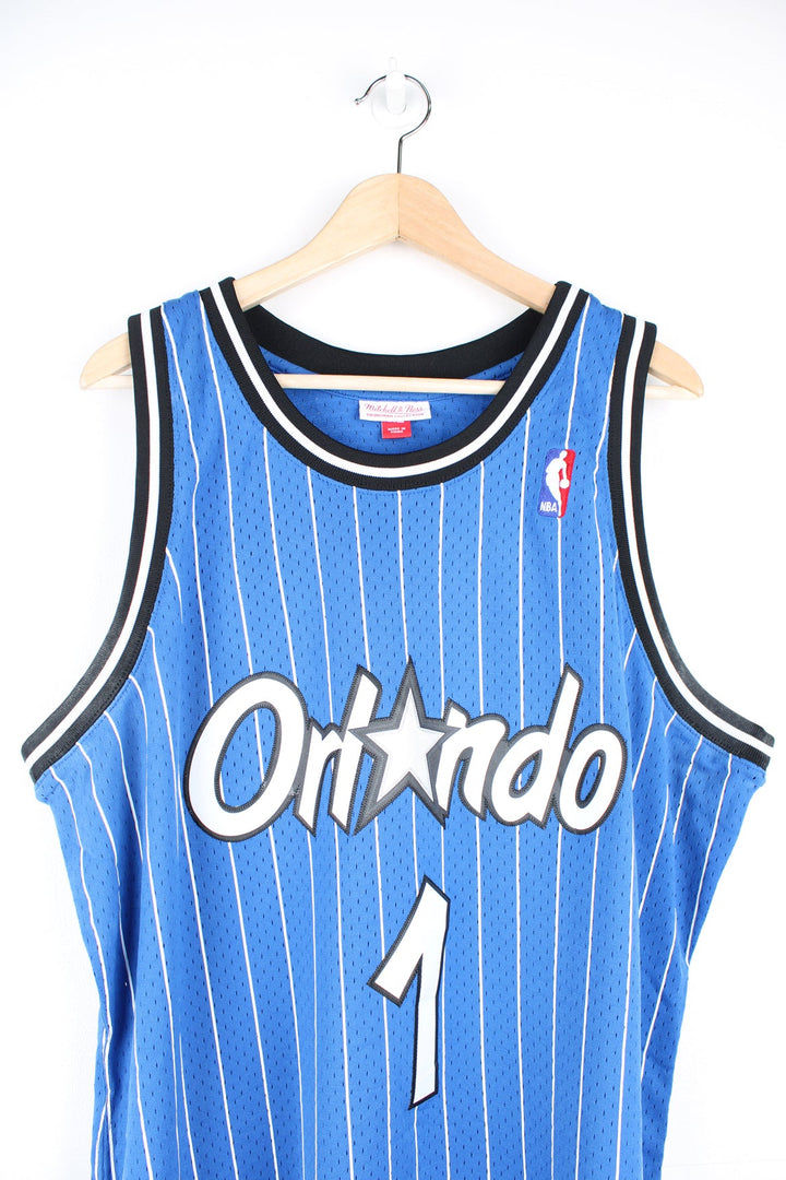 Anfree Hardway x Orlando Magic NBA jersey by Mitchell and Ness, features embroidered lettering 