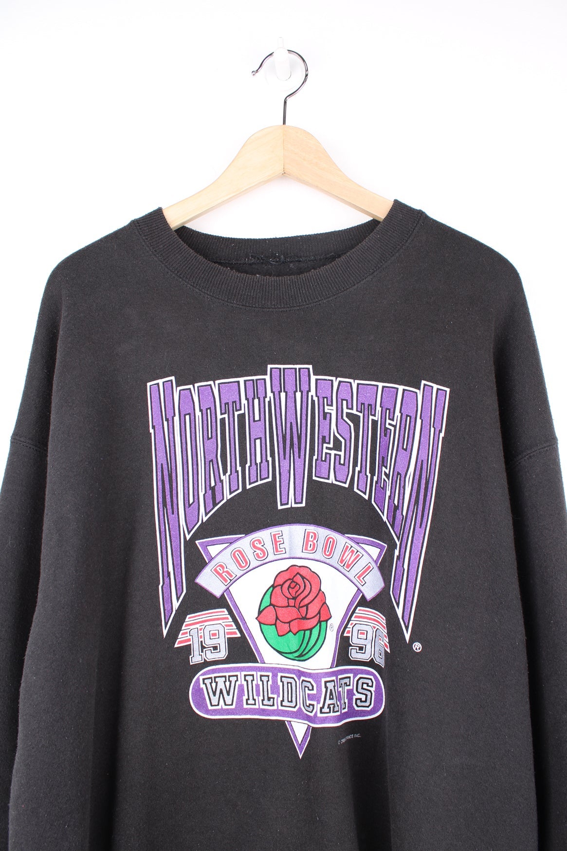 Vintage 1996 Northwestern Wildcats Rose Bowl black crewneck sweatshirt 